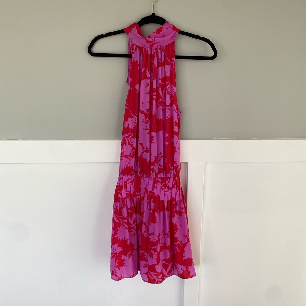 Vici Hi Neck Ribbon Dress